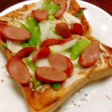 【昭和レトロなピザ】赤ウインナー＆スナップエンドウ